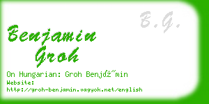 benjamin groh business card